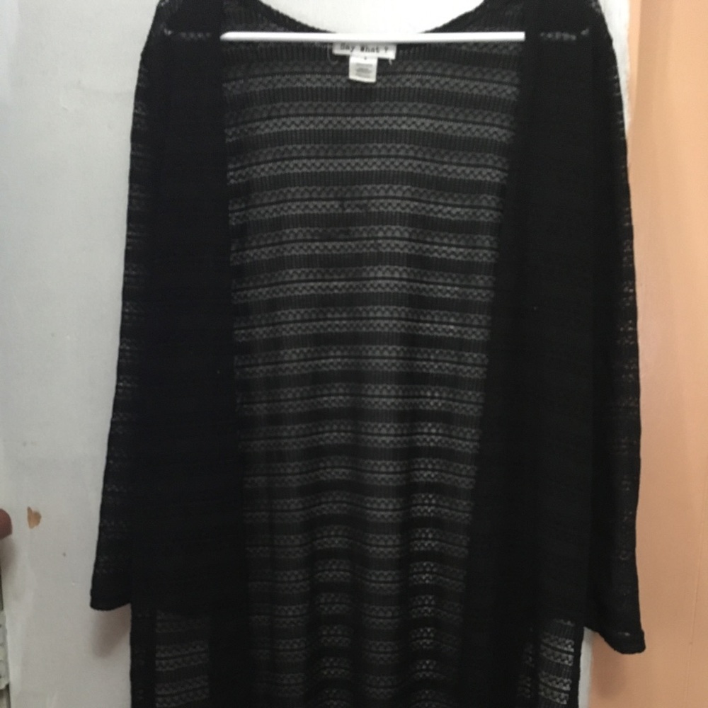 Slits on the side long cardigan